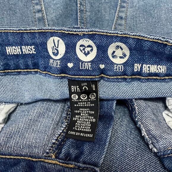 Rewash Women's Blue Medium Wash High Rise Straight Leg Denim Jeans Pants Size 24 - Picture 4 of 4